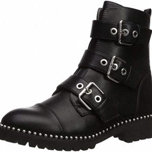 Seven Dials Sherlock Black Studded Moto Booties